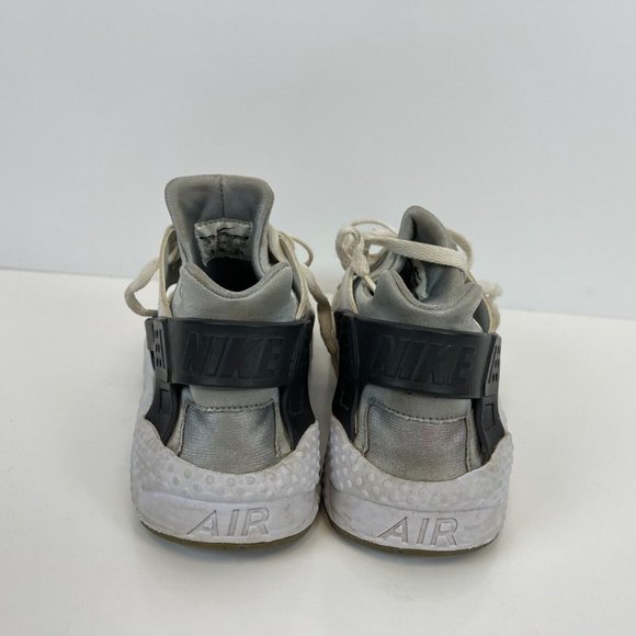 Nike Air Huarache Shoes Leather White Wolf Grey Mens Size 10 - Picture 4 of 6